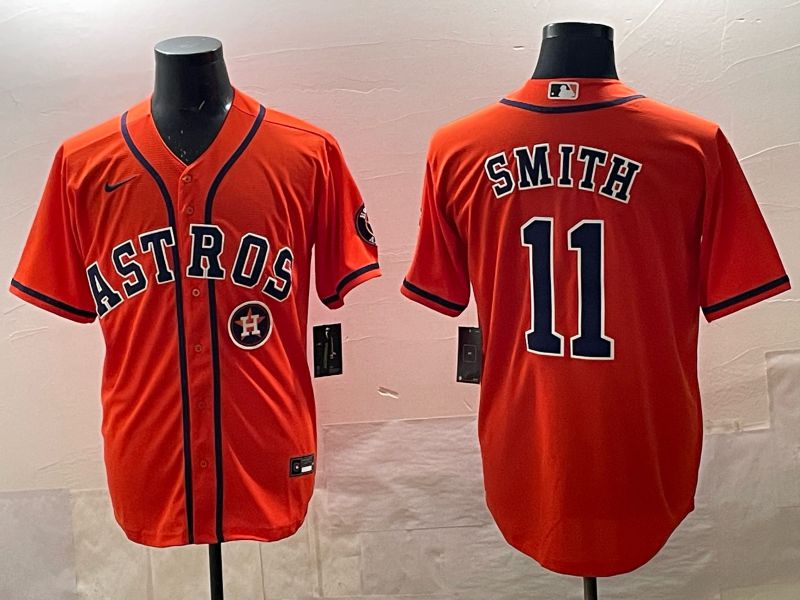 Men 2025 Houston Astros #11 Smith Orange Nike 2025 MLB Jersey 018